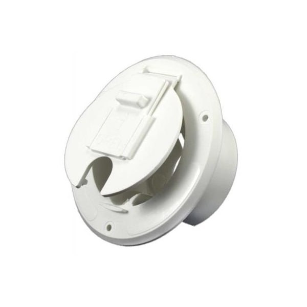 Jr Products ROUND CABLE HATCH, 30 AMP, WHITE S-23-10-A - main